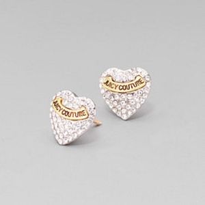 Juicy Couture Crystal Studded Heart Earrings